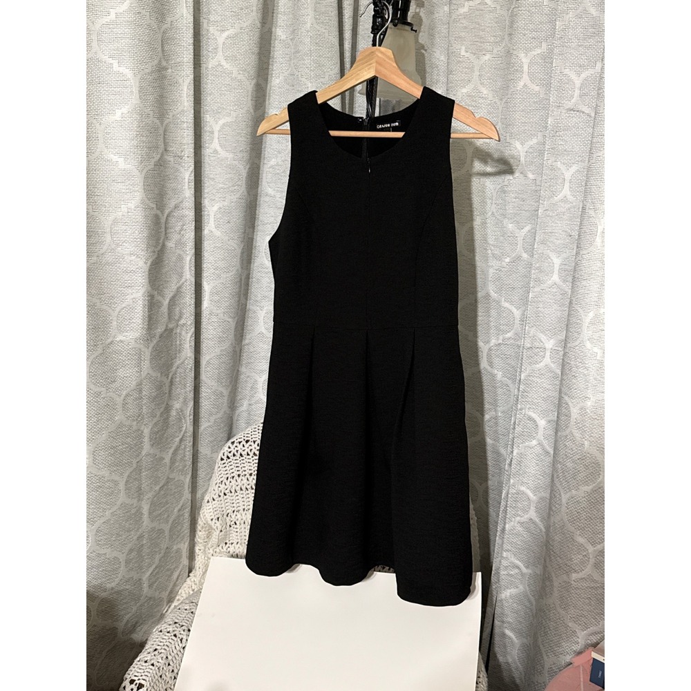 Gianni Bini Black Sleeveless Fit and Flare Pleated Skater Dress Size S